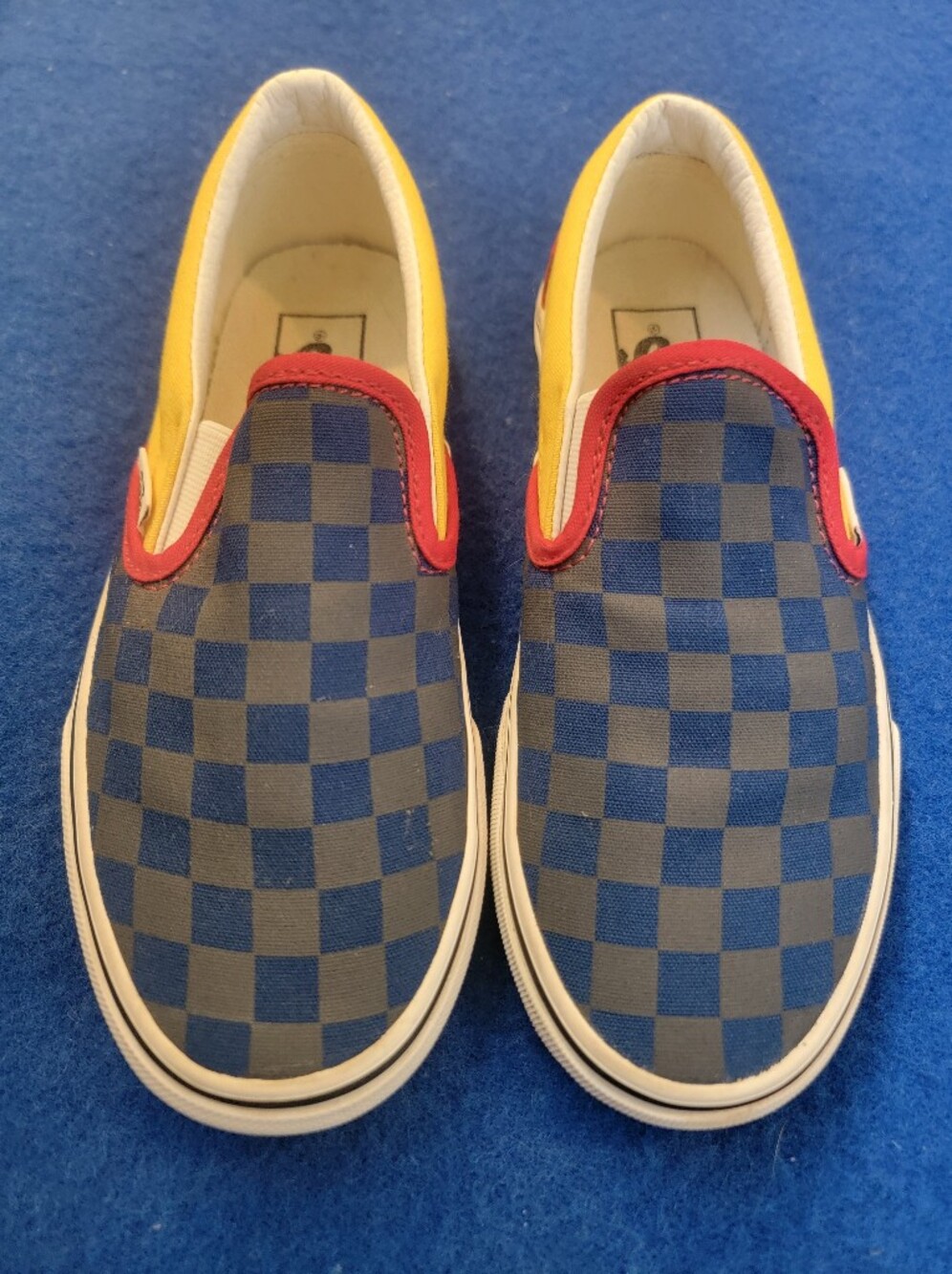 Multi Color Checkered Vans - Women Size 5.5